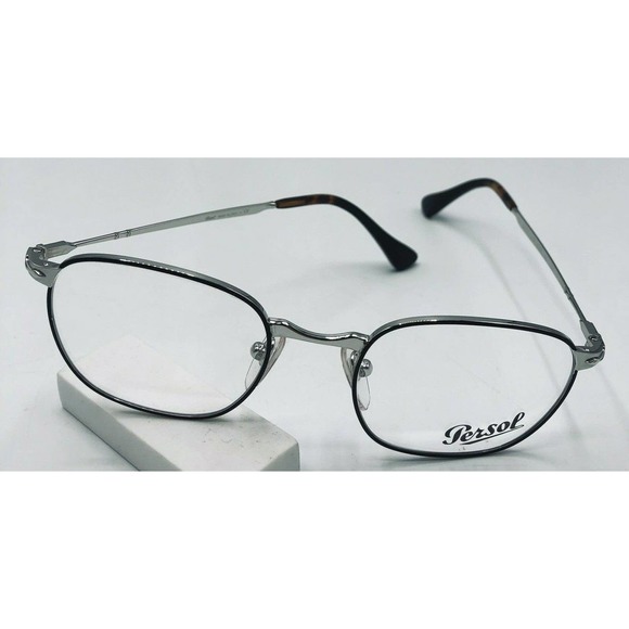 Persol 2450-V Silver Metal Eyeglass Frames Aviator Made In Italy New Old Stock - Picture 2 of 8